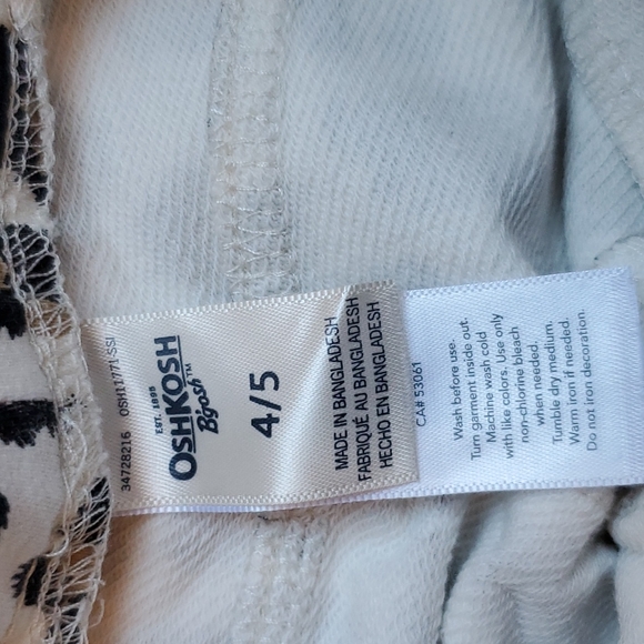 Girls Oshkosh Leopard Print Pants 4/5 - Picture 6 of 8
